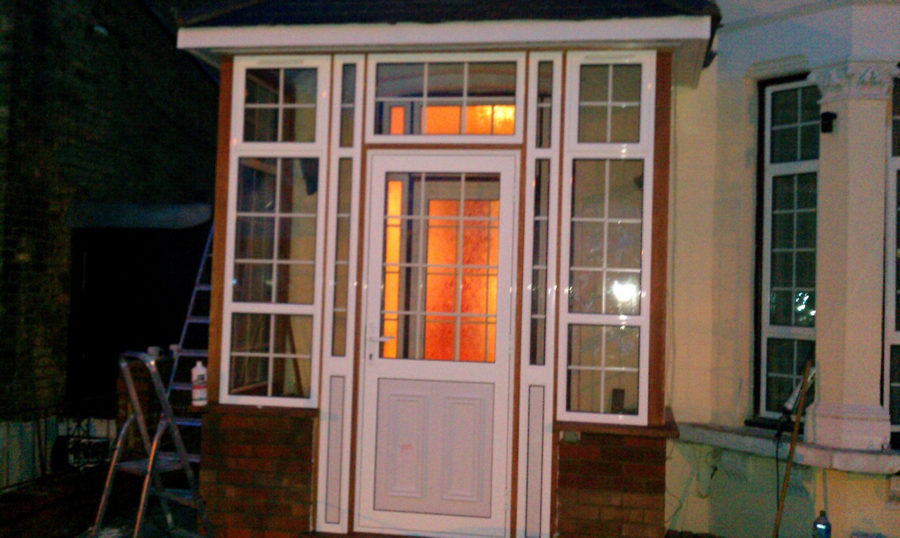 uPVC porch with Georgian bar glazing installed in Lower Edmonton